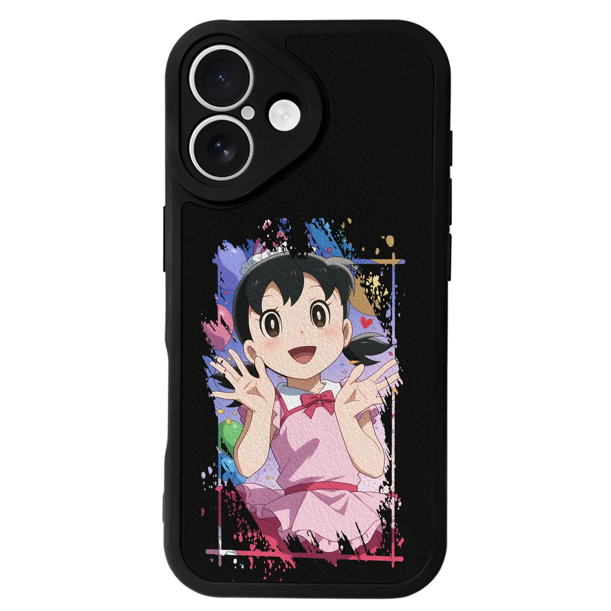 ドラえもん グッズ 源 静香 - IPhone 16シリーズ対応 ・ シリコンスマホケース ・ レザー調 ・ 高精度フィット ・ 耐衝撃 ・ ワイヤレス充電対応 ・ 精密カット